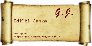 Göbl Janka névjegykártya